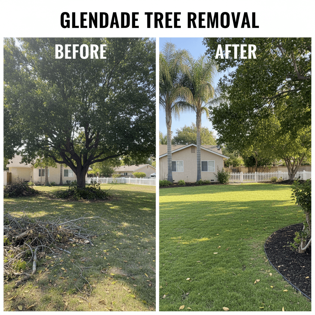 Glendale yard after complete tree removal and cleanup