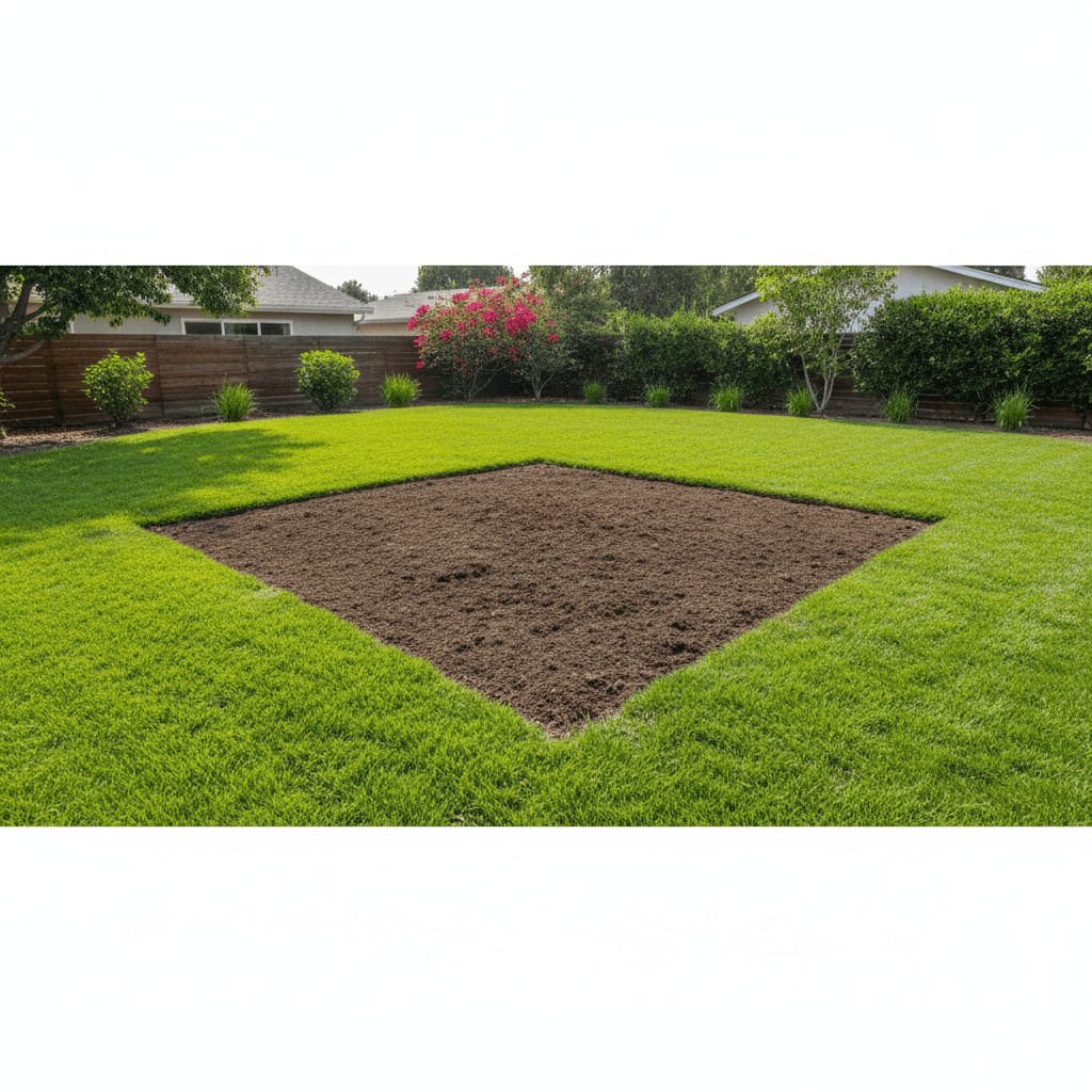 Cleared yard ready for landscaping